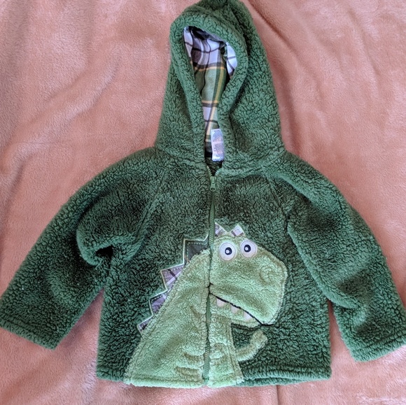 Little Rebels cozy & fuzzy dinosaur jacket 24 mos - Picture 1 of 5